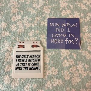 Two ceramic wall hangings